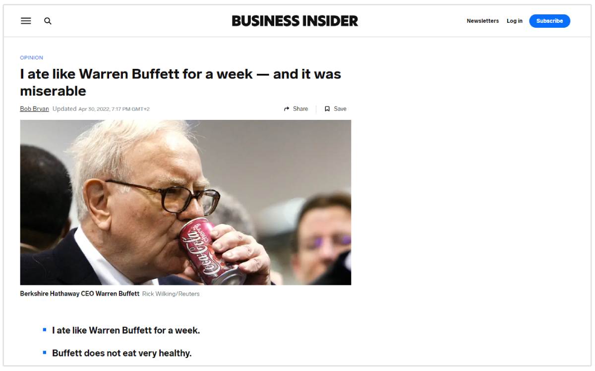 Warren Buffet Diät